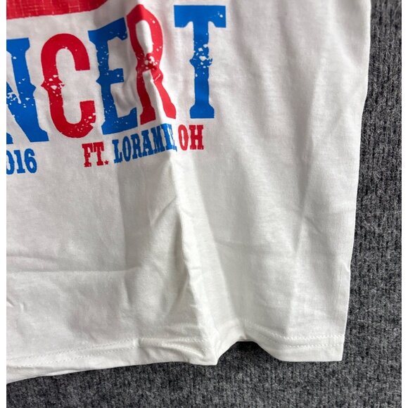 Country Concert Tank Top 2016 White Red Blue Ft. Loramie Ohio Size S - Picture 6 of 8